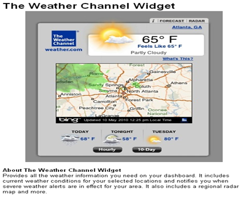 the weather channel widget