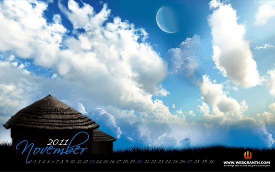 Desktop calendar Wallpaper November 2011