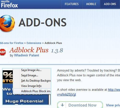 adblock addon firefox